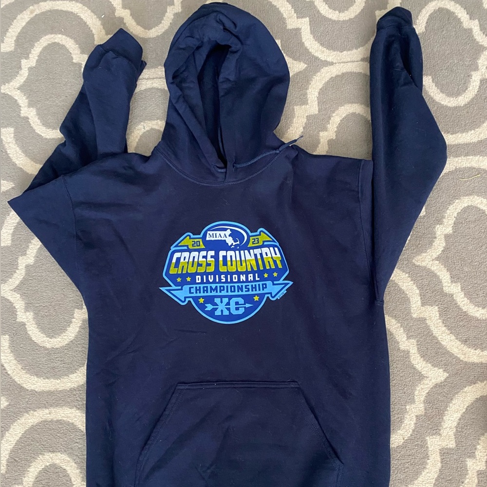 Navy Blue Cross Country Hoodie